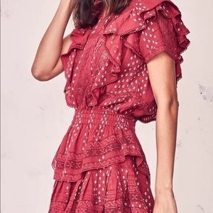 Love Shack Fancy Stella Dress Amour Ikat Size Small